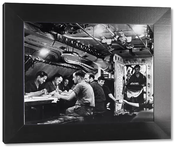 Picture taken inside one of the Royal Navy submarines shows how the officers