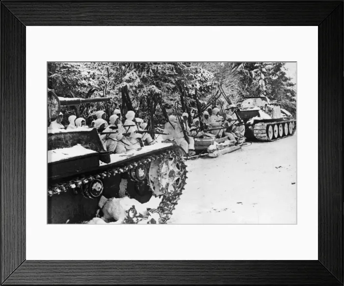 Framed Print : Soviet Red Army ski troops on their way to advanced lines Framed Print : Soviet Red Army ski troops on their way to advanced lines