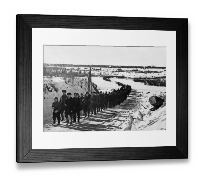 Framed Print : The march westward from Leningrad during the battle on the Eastern Front in the Second Framed Print : The march westward from Leningrad during the battle on the Eastern Front in the Second