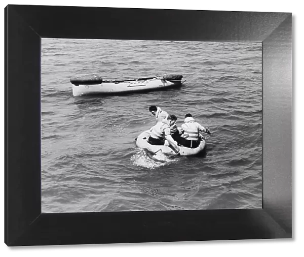 Lifeboat dropped from the air during Second World War. (Picture shows