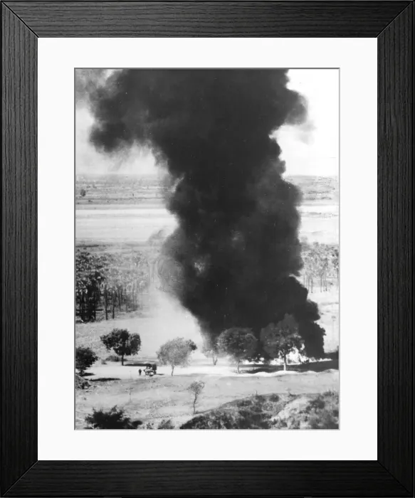 Framed Print : Beaufighter planes trike oil in Burma. Picture taken between Kyaukpadung Framed Print : Beaufighter planes trike oil in Burma. Picture taken between Kyaukpadung