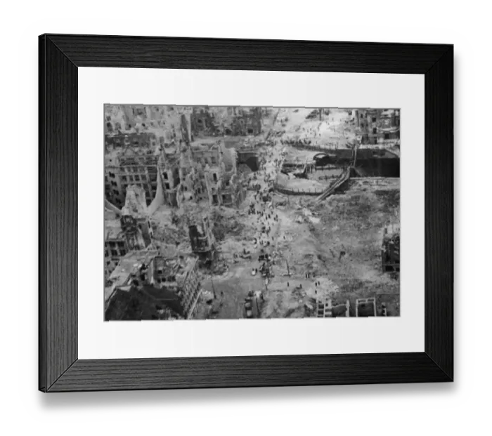 Framed Print : The first official RAF picture of the German capital city of Berlin since its fall Framed Print : The first official RAF picture of the German capital city of Berlin since its fall