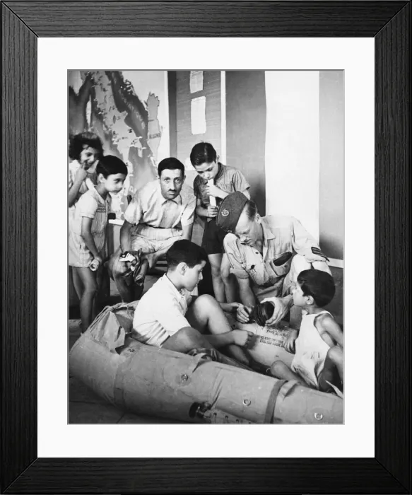 Framed Print : R. A. F. exhibition in North Africa roused much interest and appreciation among the people Framed Print : R. A. F. exhibition in North Africa roused much interest and appreciation among the people