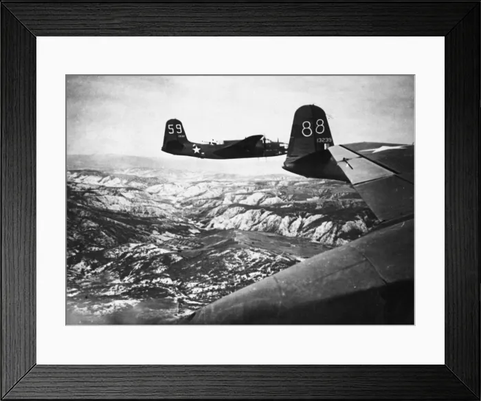 Framed Print : R. A. F. and U. S. A. A. F Bostons in formation headed for a target in Tunisia Framed Print : R. A. F. and U. S. A. A. F Bostons in formation headed for a target in Tunisia