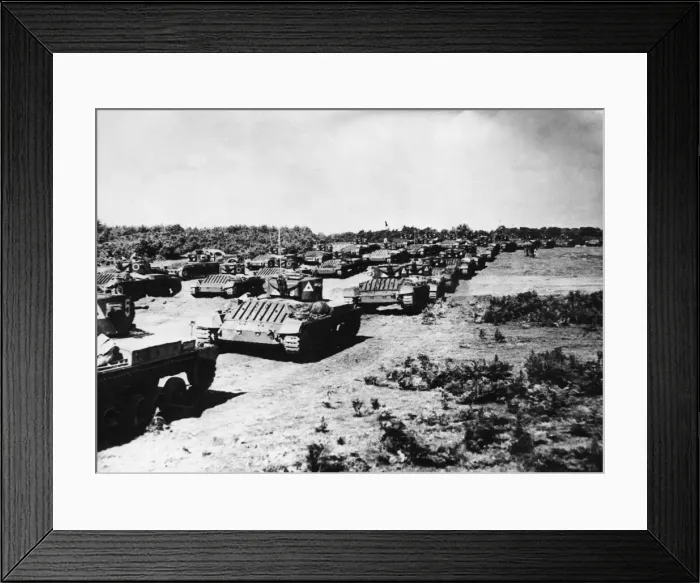 Framed Print : Mark III Valentine tanks on exercise in East Anglia. 13th September 1941 Framed Print : Mark III Valentine tanks on exercise in East Anglia. 13th September 1941
