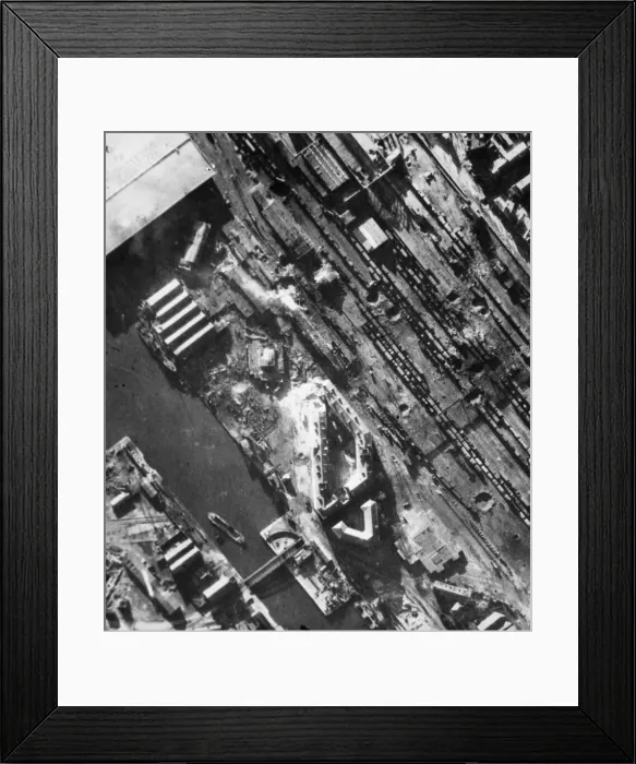 Framed Print : In a daylight raid on 3rd January 1943, Flying Fortresses Framed Print : In a daylight raid on 3rd January 1943, Flying Fortresses
