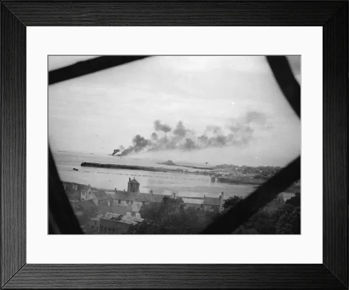 Framed Print : The Germans at St Malo have given up. The Citadel at the extreme point of the port was