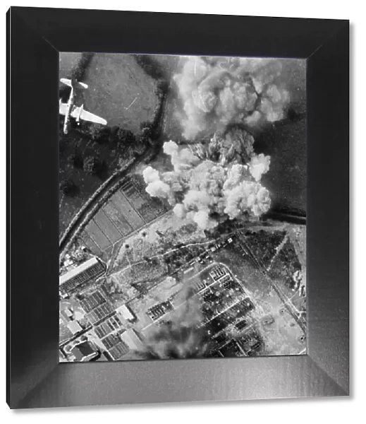 Photograph taken during an attack by Boston aircraft of the Lorraine French Squadron