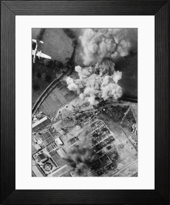 Framed Print : Photograph taken during an attack by Boston aircraft of the Lorraine French Squadron Framed Print : Photograph taken during an attack by Boston aircraft of the Lorraine French Squadron
