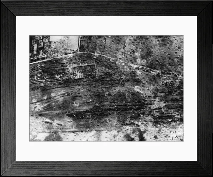 Framed Print : RAF Bomber Command attack upon the railway yards at Aulnoye in German occupied Northern Framed Print : RAF Bomber Command attack upon the railway yards at Aulnoye in German occupied Northern
