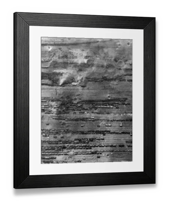Framed Print : Evidence that two ammunition trains were destroyed during an attack by Halifax aircraft Framed Print : Evidence that two ammunition trains were destroyed during an attack by Halifax aircraft