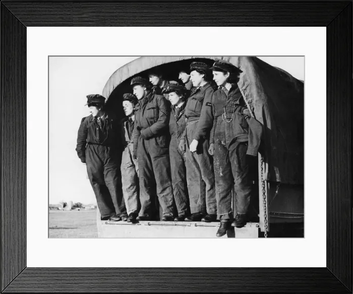 Framed Print : Women flight mechanics are working for the R. A. F. in Flying training Command Framed Print : Women flight mechanics are working for the R. A. F. in Flying training Command