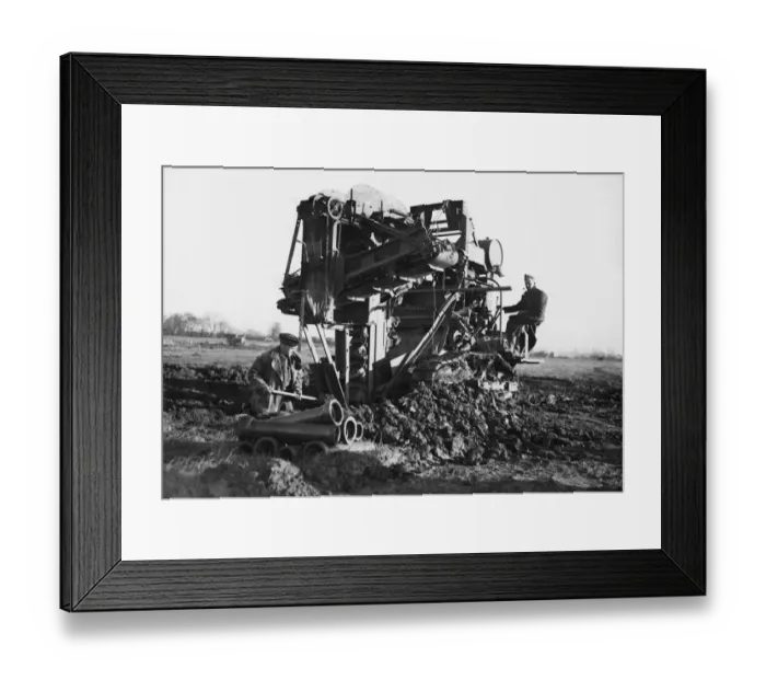 Framed Print : Allied trenching machine manned by the R. A. F during Second World War