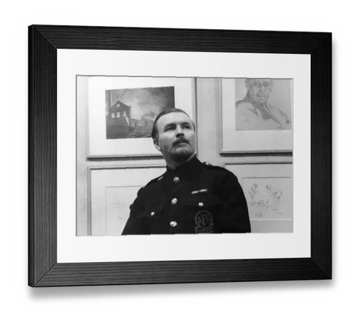 Framed Print : A member of the London The Auxiliary Fire Service (AFS) during World War Two