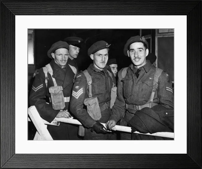 Framed Print : Home on leave from the war zones. Cpl H T Westcott, RCCS (from Drum-heller, Alberta) Framed Print : Home on leave from the war zones. Cpl H T Westcott, RCCS (from Drum-heller, Alberta)