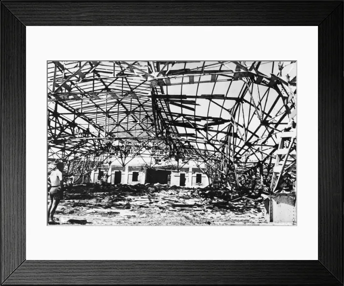 Framed Print : Destroyed German hangars at San Benedetto Del Tronto airfield in Italy Framed Print : Destroyed German hangars at San Benedetto Del Tronto airfield in Italy