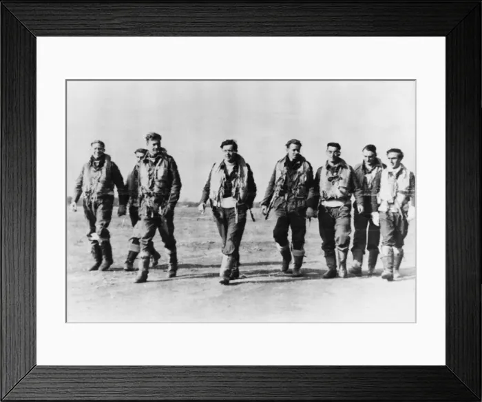 Framed Print : Spitfire pilots from England, Canada, Australia, and South Africa near Nettune Framed Print : Spitfire pilots from England, Canada, Australia, and South Africa near Nettune