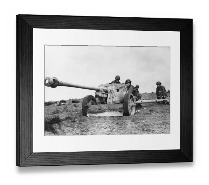 Framed Print : American soldiers being taught how to use PAK-40 Anti-tank gun captured in the Cisternia Framed Print : American soldiers being taught how to use PAK-40 Anti-tank gun captured in the Cisternia