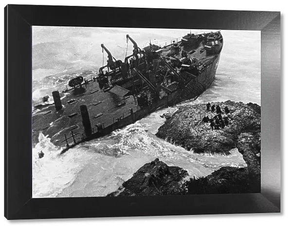 Beach head wreck by the Anzio landings. 11th March 1944