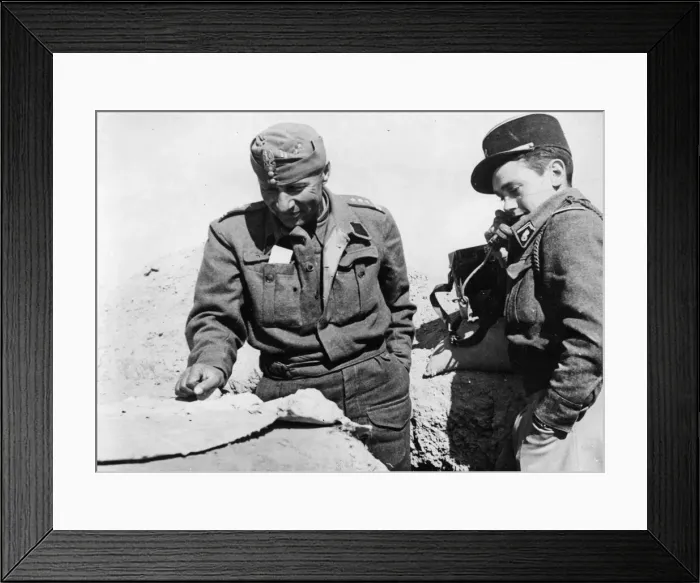 Framed Print : Picture taken on the Western Desert of Egypt. Polish Officer who is 2nd in command Framed Print : Picture taken on the Western Desert of Egypt. Polish Officer who is 2nd in command