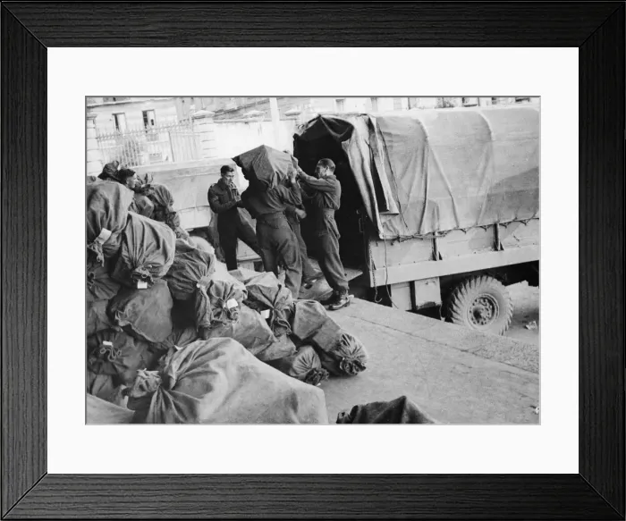 Framed Print : Christmas mail for England from troops in Italy during Second World War Framed Print : Christmas mail for England from troops in Italy during Second World War