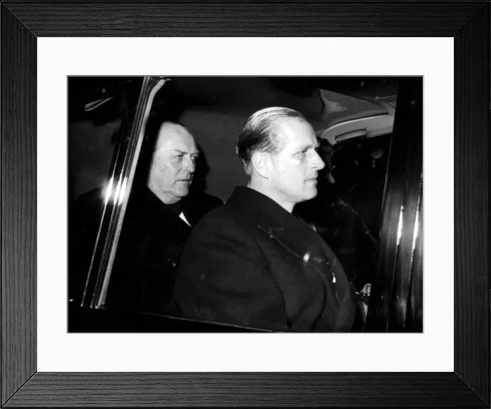 Framed Print : The Duke of Edinburgh. Prince Philip with King Olav of Norway Framed Print : The Duke of Edinburgh. Prince Philip with King Olav of Norway