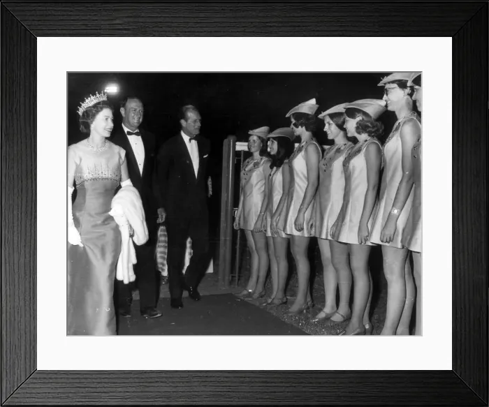 Framed Print : THE DUKE OF EDINBURGH. QUEEN ELIZABETH II, AND PRINCE PHILIP ARRIVE AT RECEPTION DURING