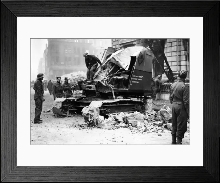 Framed Print : Aftermath of an air raid attack in London. January 1941 Framed Print : Aftermath of an air raid attack in London. January 1941