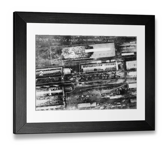 Framed Print : Low-level photographic reconnaissance photograph taken by No1 PRU Squadron following
