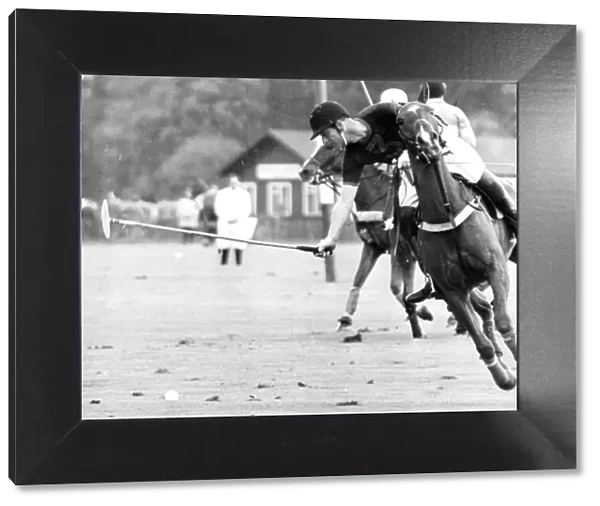 The Duke of Edinburgh. Prince Philip in action playing polo. May 1969