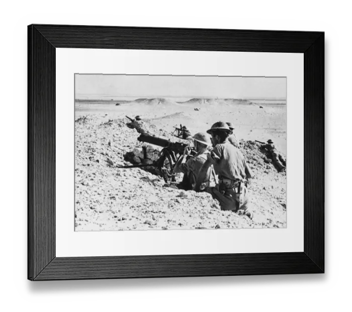 Framed Print : British & Allied Troops, Western Desert campaign, the Desert War
