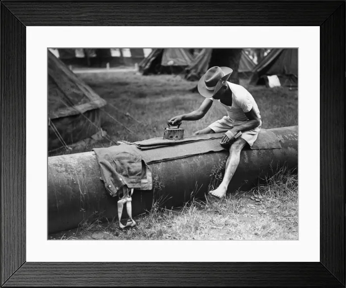 Framed Print : Victory March preparations. June 1946 The Seargant Major of the East African Rifles Framed Print : Victory March preparations. June 1946 The Seargant Major of the East African Rifles