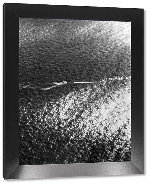 U-boat Under Attack, North Sea, Our Picture Shows... the periscope of an enemy submarine