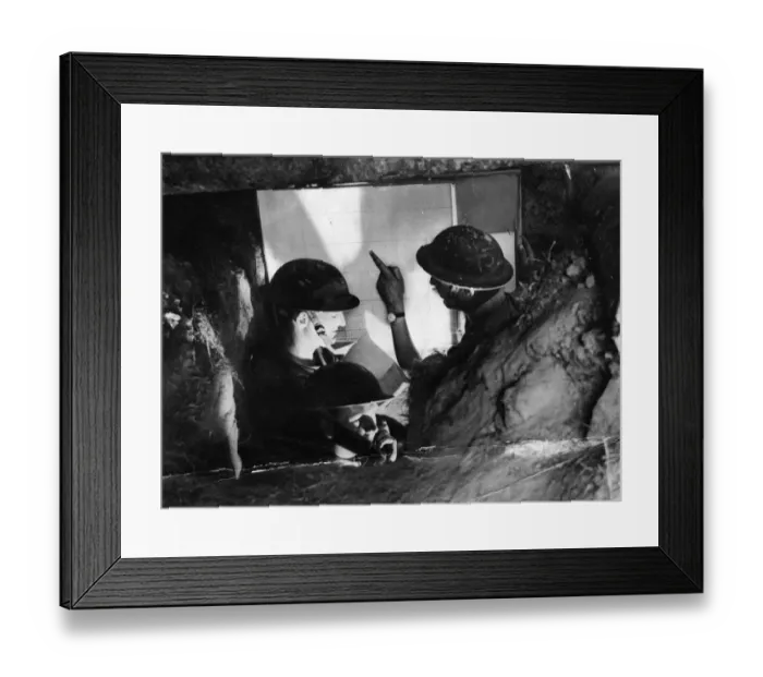Framed Print : RAF Regiment in Normandy, France, Our Picture Shows... the signals and plotting room Framed Print : RAF Regiment in Normandy, France, Our Picture Shows... the signals and plotting room