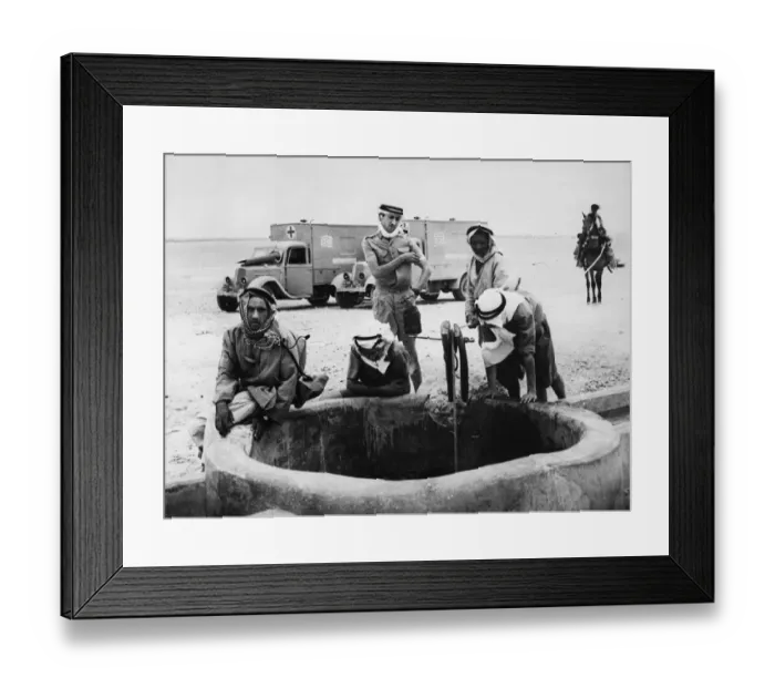 Framed Print : Spears mobile medical clinics. (Picture) The clinics stop at the well of Bir Kitne Framed Print : Spears mobile medical clinics. (Picture) The clinics stop at the well of Bir Kitne