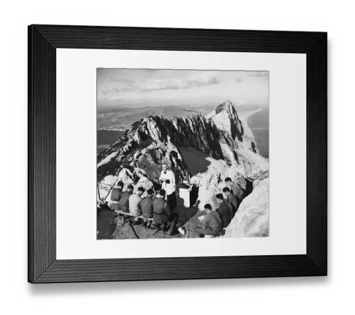 Framed Print : A Padre holding Communion in the mountains for soldiers. 24th March 1943 Framed Print : A Padre holding Communion in the mountains for soldiers. 24th March 1943