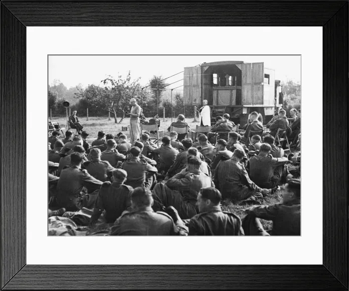 Framed Print : Mobile church for British solders in France. To facilitate church services for