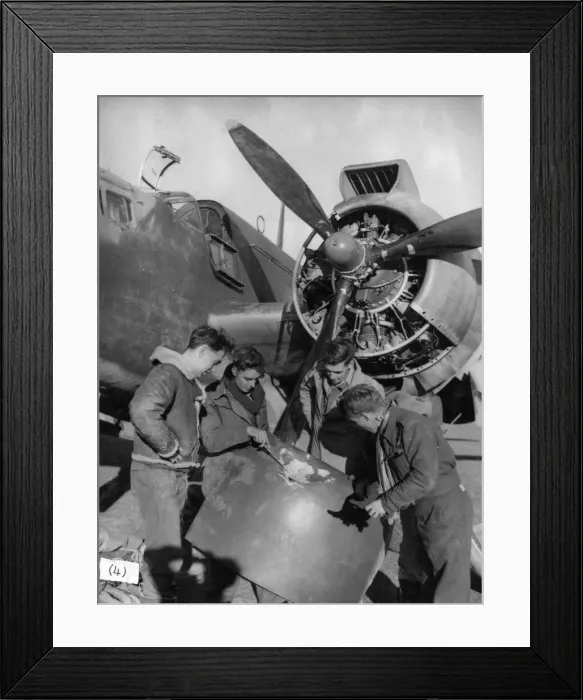 Framed Print : RAF Baltimore Crew of the Tactical Bomber Force, safely back at base after bombing run Framed Print : RAF Baltimore Crew of the Tactical Bomber Force, safely back at base after bombing run
