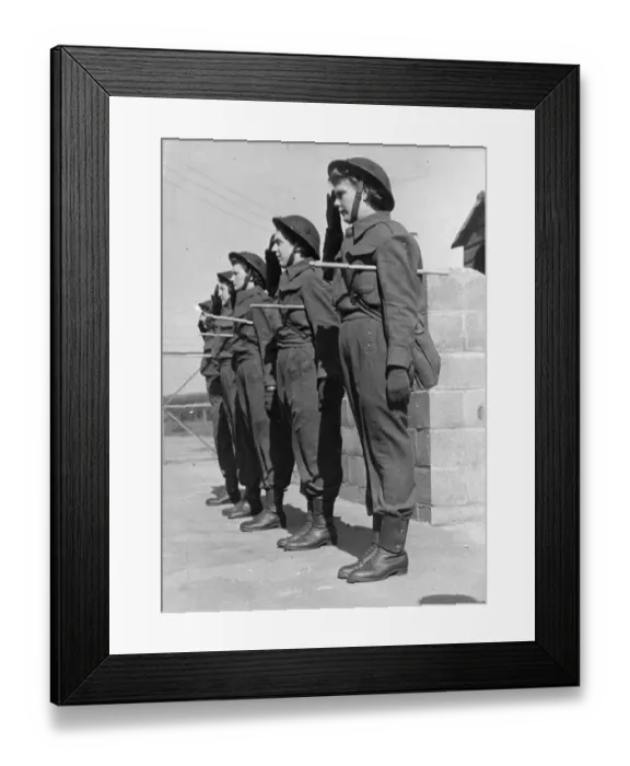 Framed Print : The ATS. on parade. The Auxiliary Territorial Service (ATS