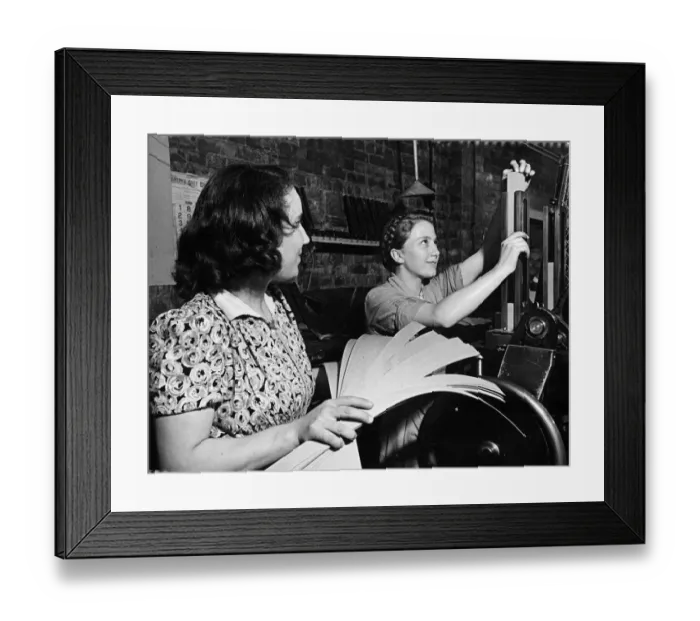 Framed Print : A couple of young ladies, one might be called Irene, at a Railways Station booking Office Framed Print : A couple of young ladies, one might be called Irene, at a Railways Station booking Office