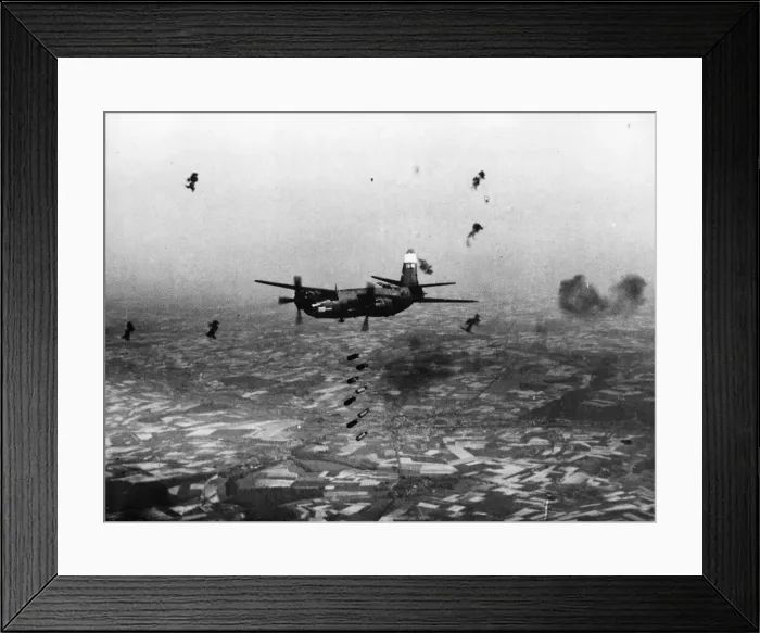 Framed Print : A B-26 Marauder of the ninth US Air Force, one of a formidable force which struck Framed Print : A B-26 Marauder of the ninth US Air Force, one of a formidable force which struck