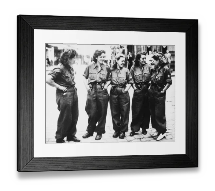 Framed Print : Young French women, members of the French Forces of the Interior