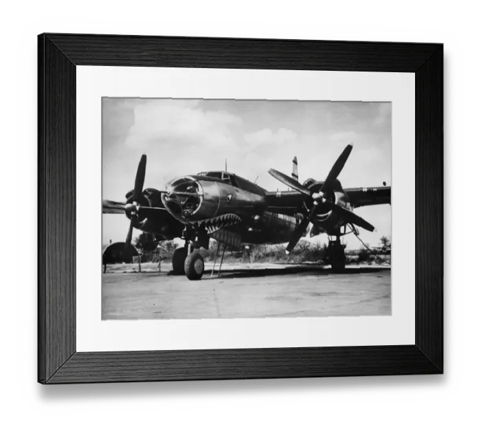 Framed Print : A silver B-26 Marauder medium bomber of the ninth US Air Force Framed Print : A silver B-26 Marauder medium bomber of the ninth US Air Force