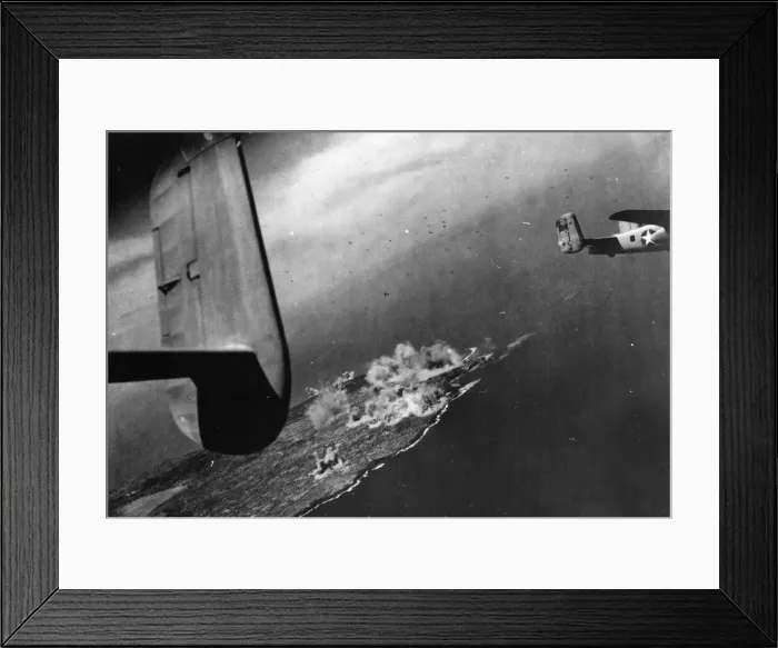 Framed Print : Photo taken from a A B-24 Liberator bomber of the 15th US Air Force Framed Print : Photo taken from a A B-24 Liberator bomber of the 15th US Air Force
