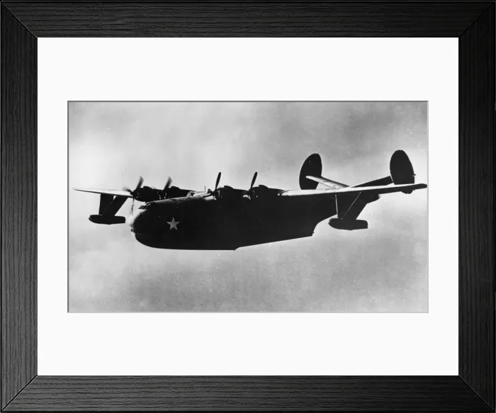 Framed Print : The 70 ton Martin Mars, worlds largest flying boat is pictured luring a test Framed Print : The 70 ton Martin Mars, worlds largest flying boat is pictured luring a test
