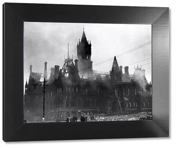 Manchester Assize Courts destroyed by Nazi raiders. 1st June 1941