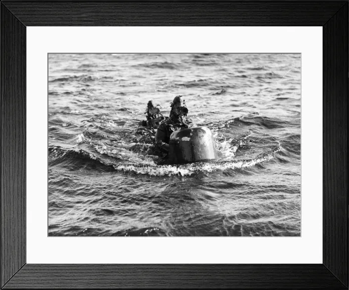Framed Print : Two crew of Royal Navy Chariot human torpedos Framed Print : Two crew of Royal Navy Chariot human torpedos