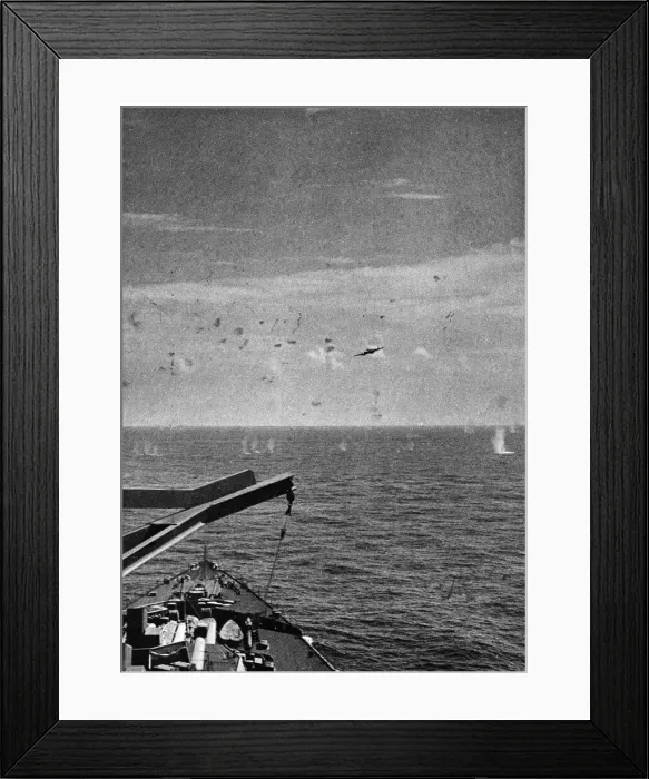 Framed Print : An important British convoy was recently attacked in the Mediterranean by Italian