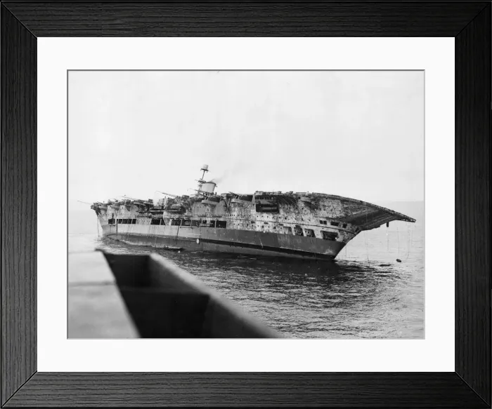 Framed Print : The Sinking of the British Royal Navy Aircraft Carrier HMS Ark Royal