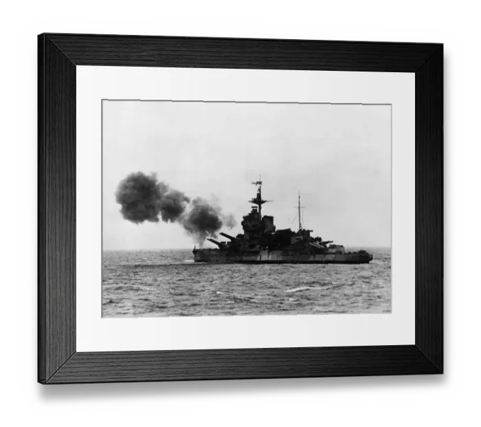Framed Print : The fifteen inch guns of British Royal Navy warship HMS Warspite Framed Print : The fifteen inch guns of British Royal Navy warship HMS Warspite